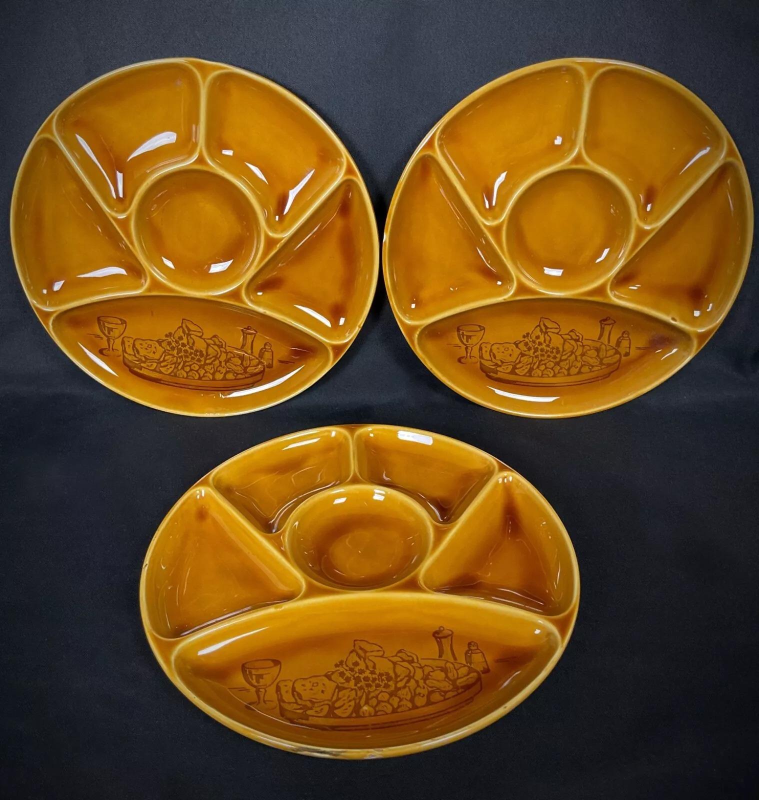 Vintage 1960s-1970s Set of 6 Gien Raclette Plates - 2Y475 For Sale 2
