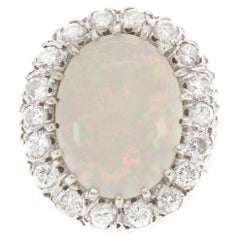 Anello di opale da 5,00 carati con diamanti, Vintage By 1960
