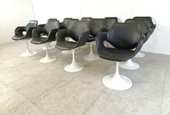 Vintage 1960s/70s Mid-Century Modern Tulip Dining Chairs, Set of 12