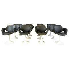 Vintage 1960s/70s Mid-Century Modern Tulip Dining Chairs, Set of 12