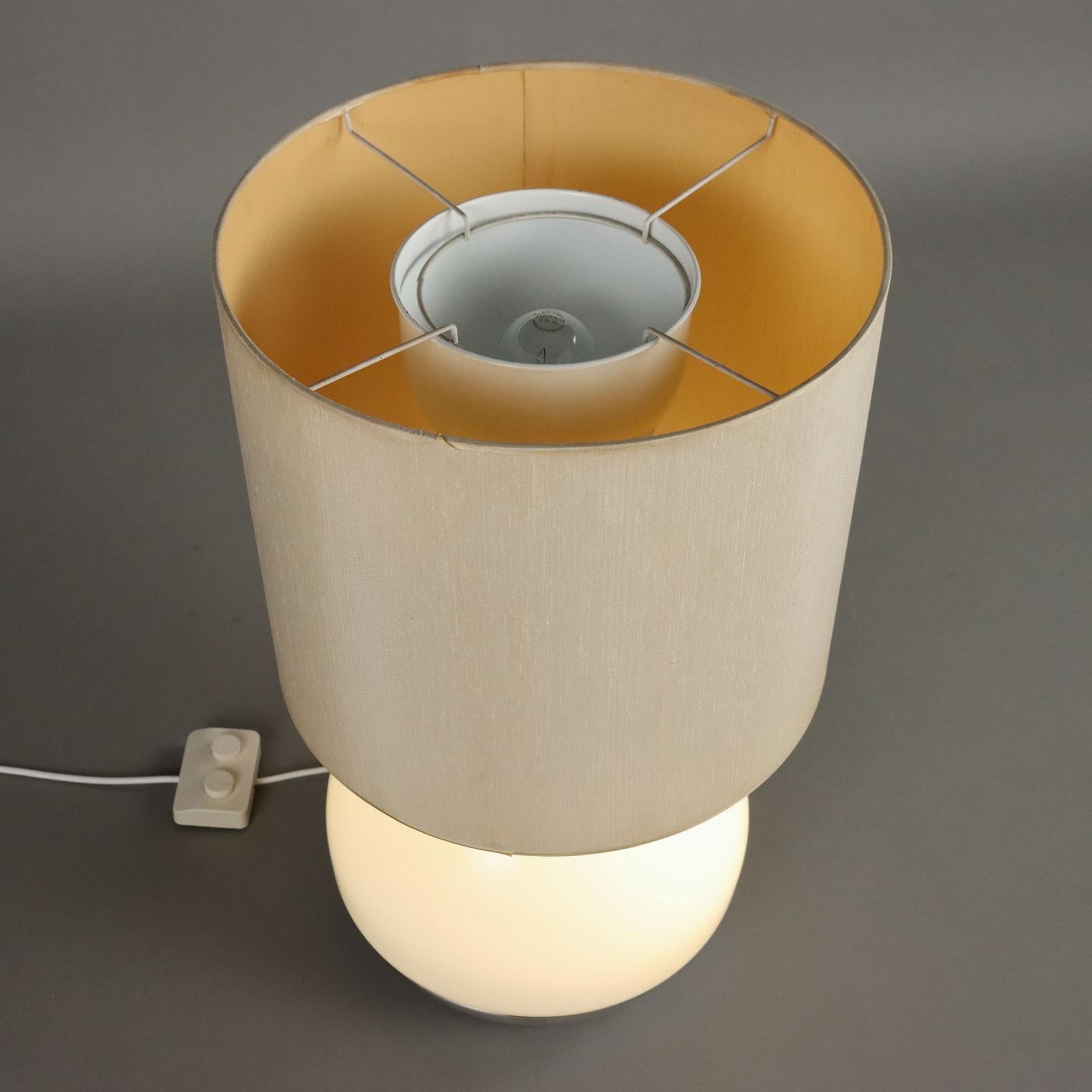 italien Vintage 1960s-70s Reggiani Table Lamp Glass Aluminium en vente