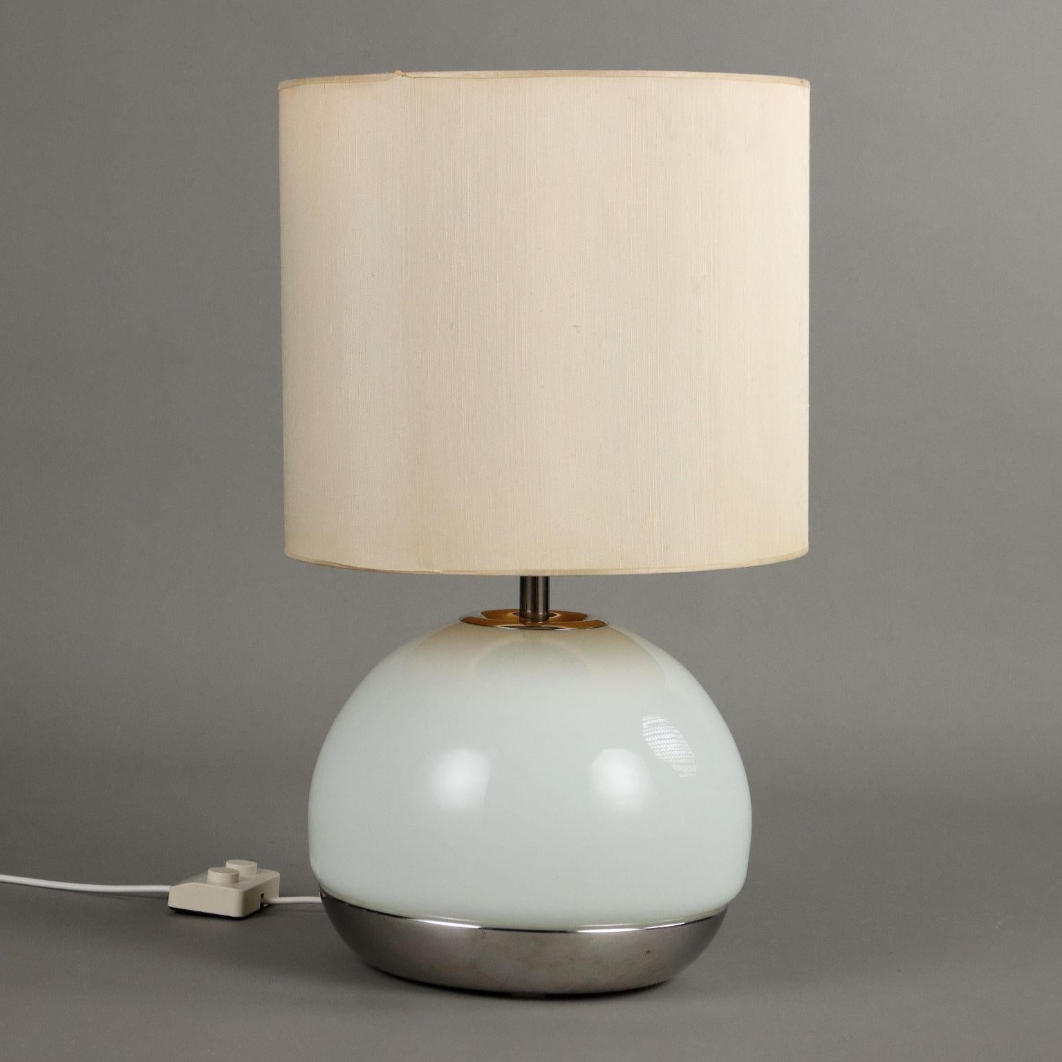 Vintage 1960s-70s Reggiani Table Lamp Glass Aluminium Bon état - En vente à Milano, IT
