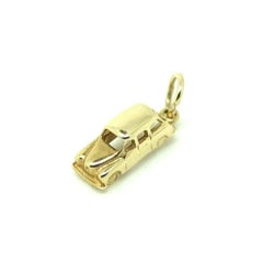 Vintage 1960s 9ct Gold Car Taxi Cab Charm Necklace