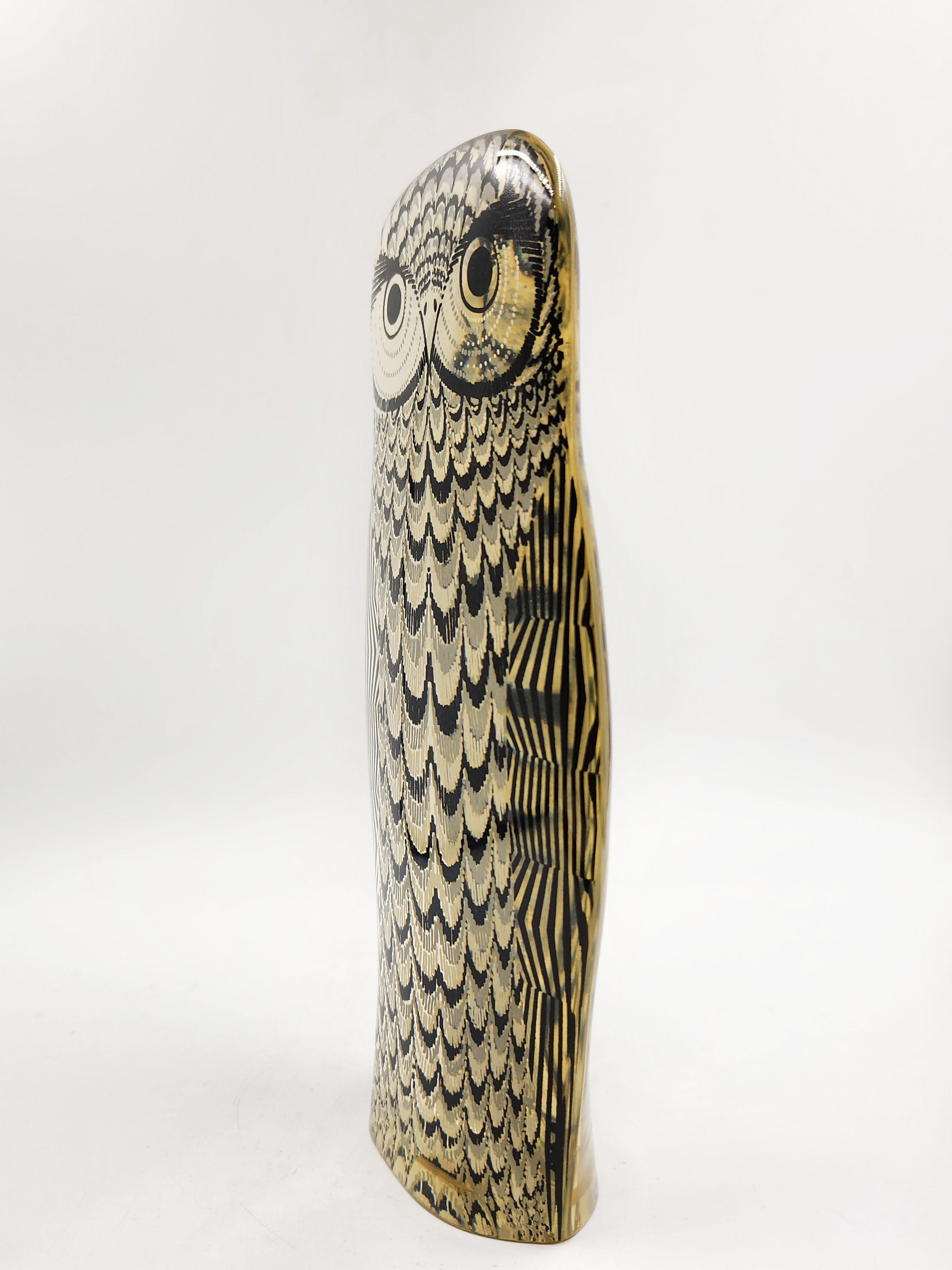 Mid-Century moderno Gufo in acrilico di lucite Abraham Palatnik, vintage 1960 in vendita