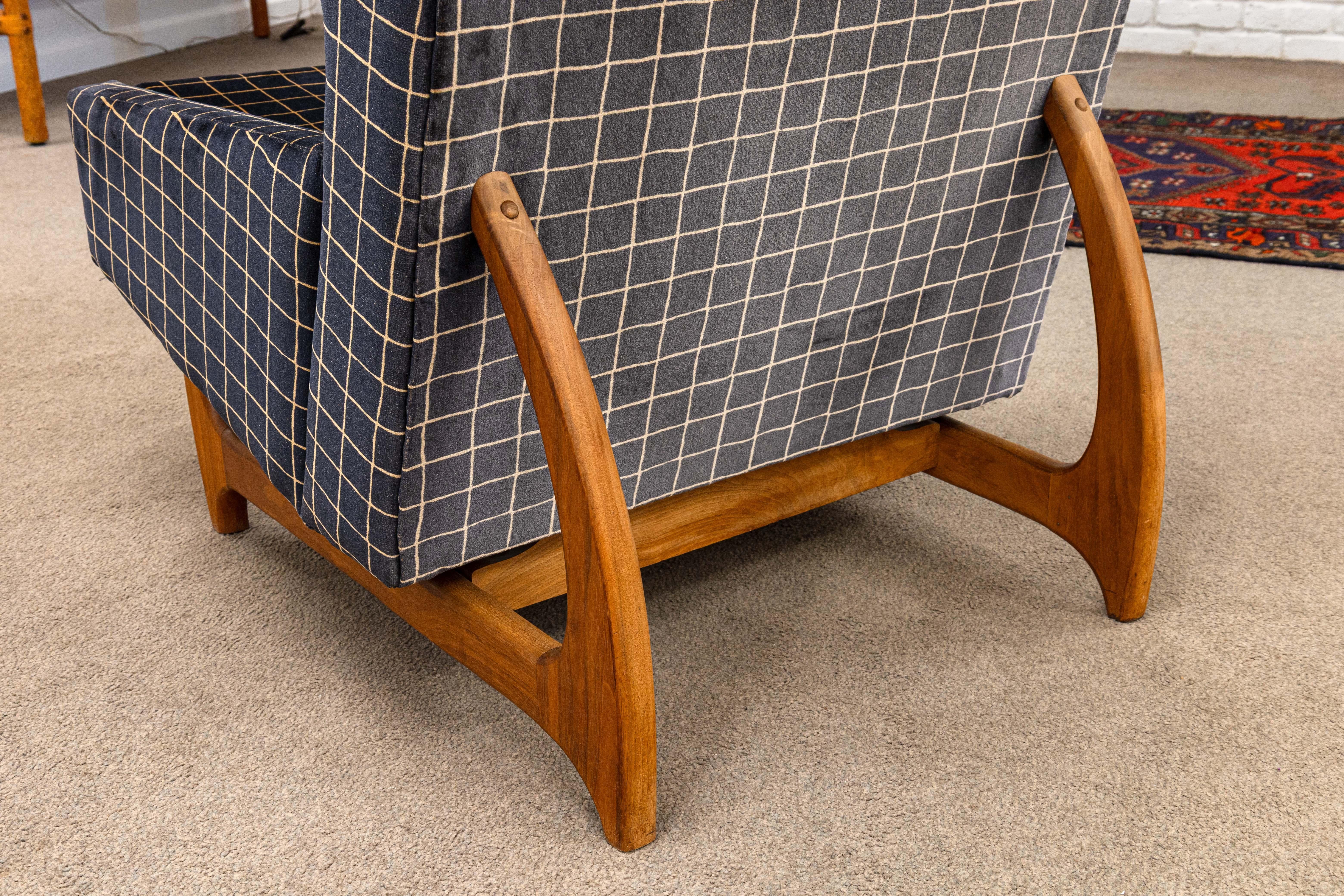 Vintage 1960s Adrian Pearsall Style Highback Mid Century Modern Lounge Chair For Sale 3
