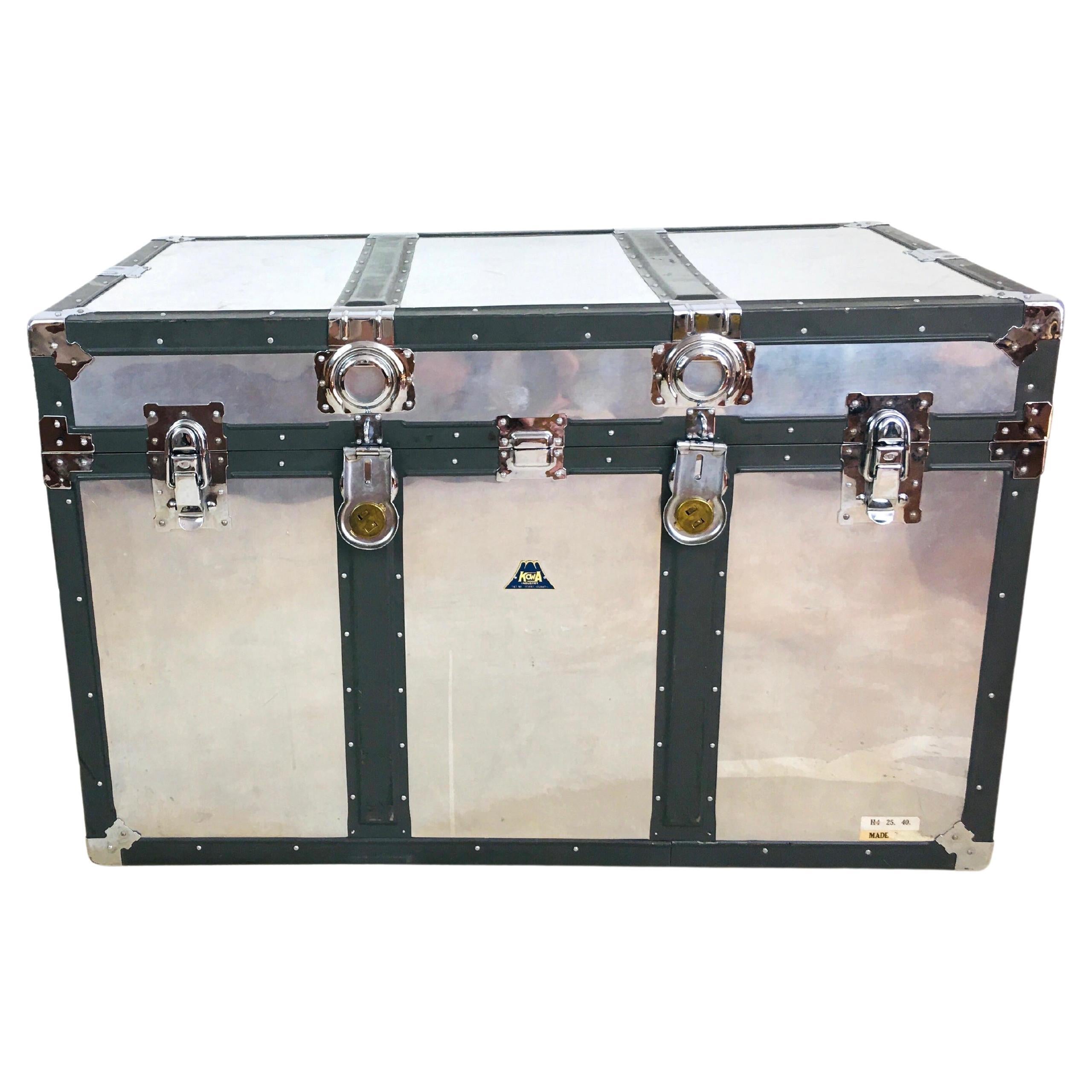 Cowhide Leather Trunk Coffee Table at 1stDibs