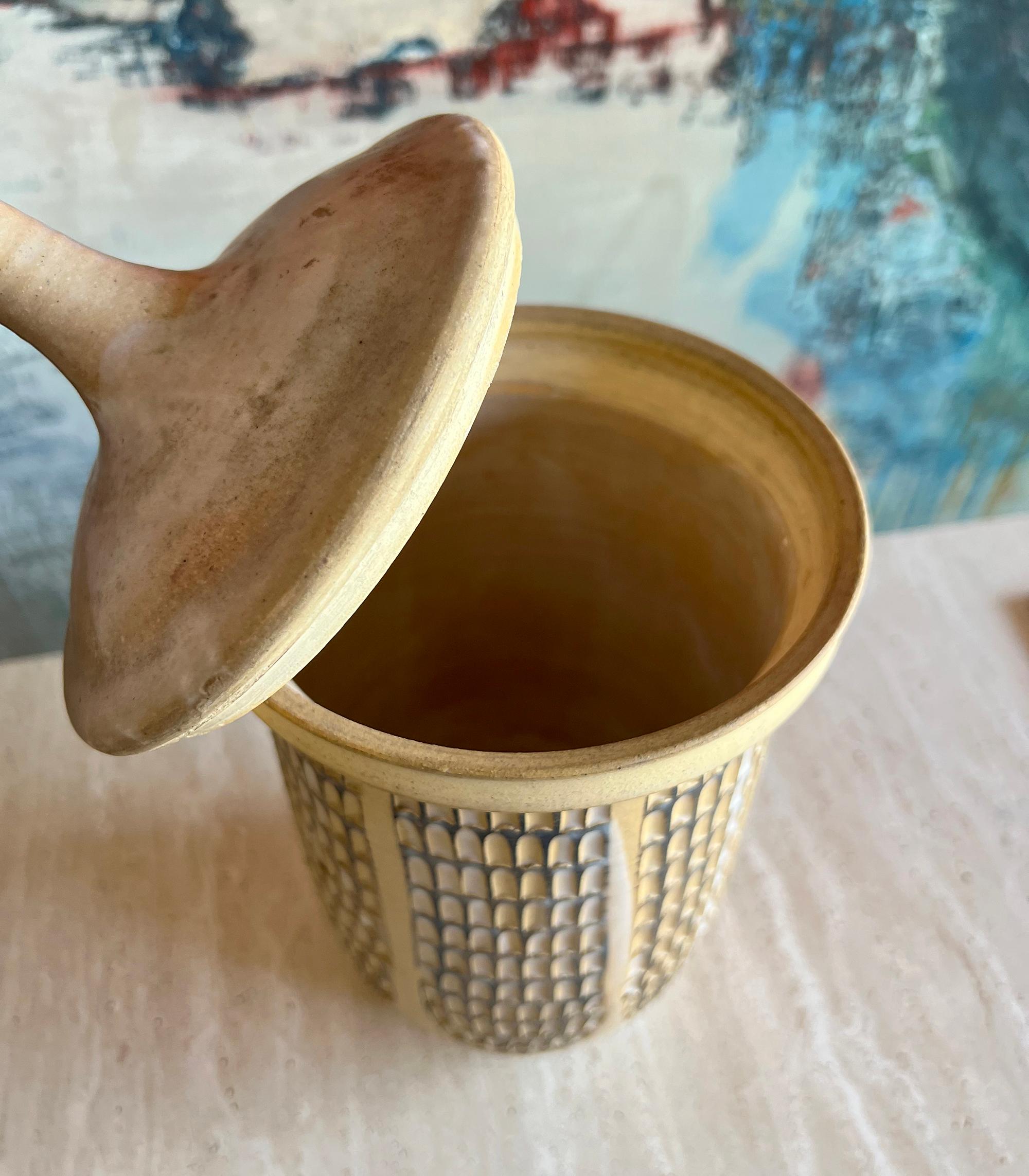 Américain Pot à couvercle American Studio Pottery des années 1960 par Todd Warner en vente