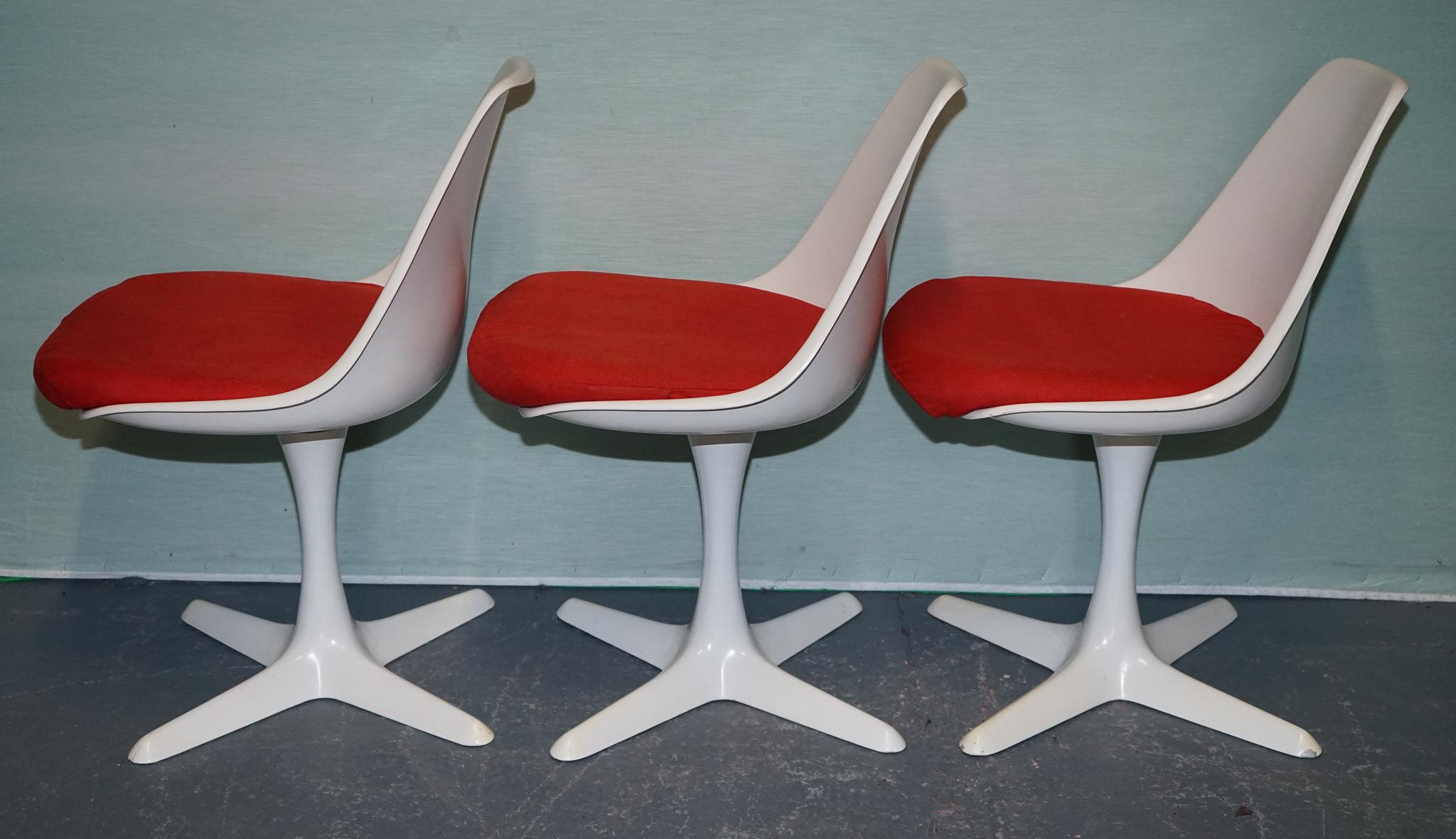 Hand-Crafted VINTAGE 1960s ARKANA BY MAURICE BURKE SET OF 5 DINING CHAIRS For Sale