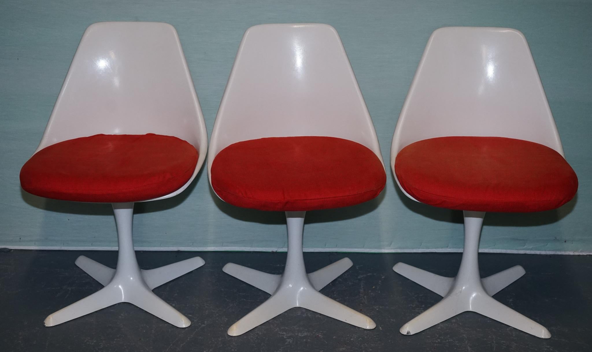 20th Century VINTAGE 1960s ARKANA BY MAURICE BURKE SET OF 5 DINING CHAIRS For Sale