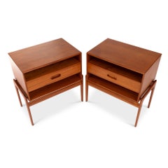 Vintage 1960s Arne Vodder Teak Side Tables for Vamo Sonderborg - Pair