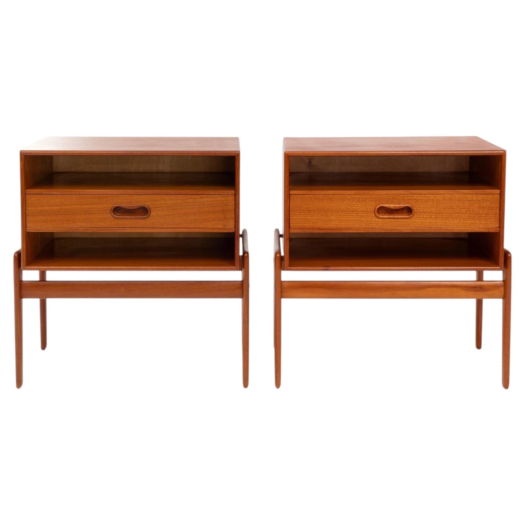 Vintage 1960s Arne Vodder Teak Side Tables for Vamo Sonderborg - Pair For Sale