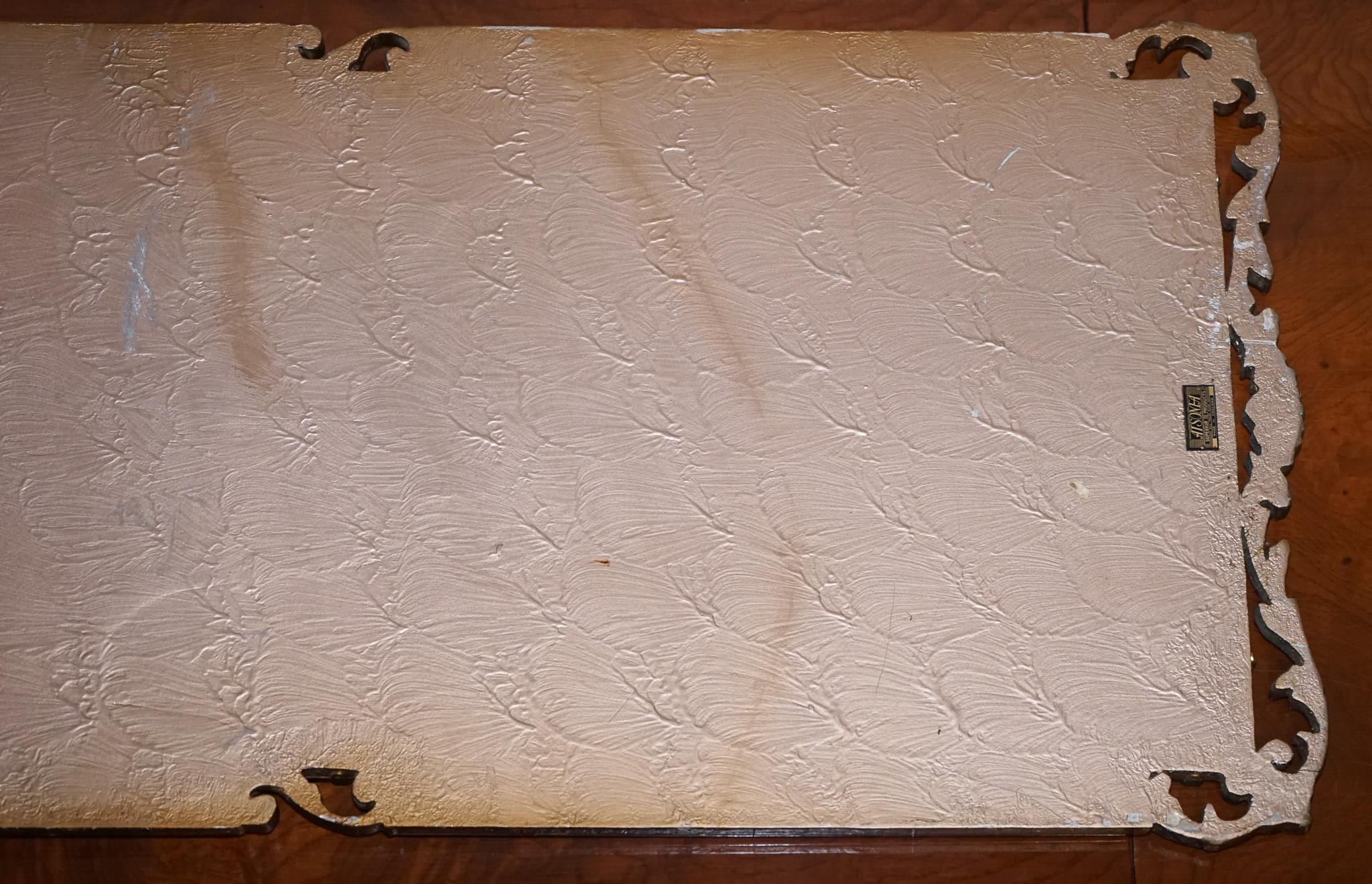 SPECCHIO IN STILE ART DECO ANNI '60 D'EPOCA CON PANNELLI IN VETRO SPORCO DI PESCA DI Atsonea in vendita 3