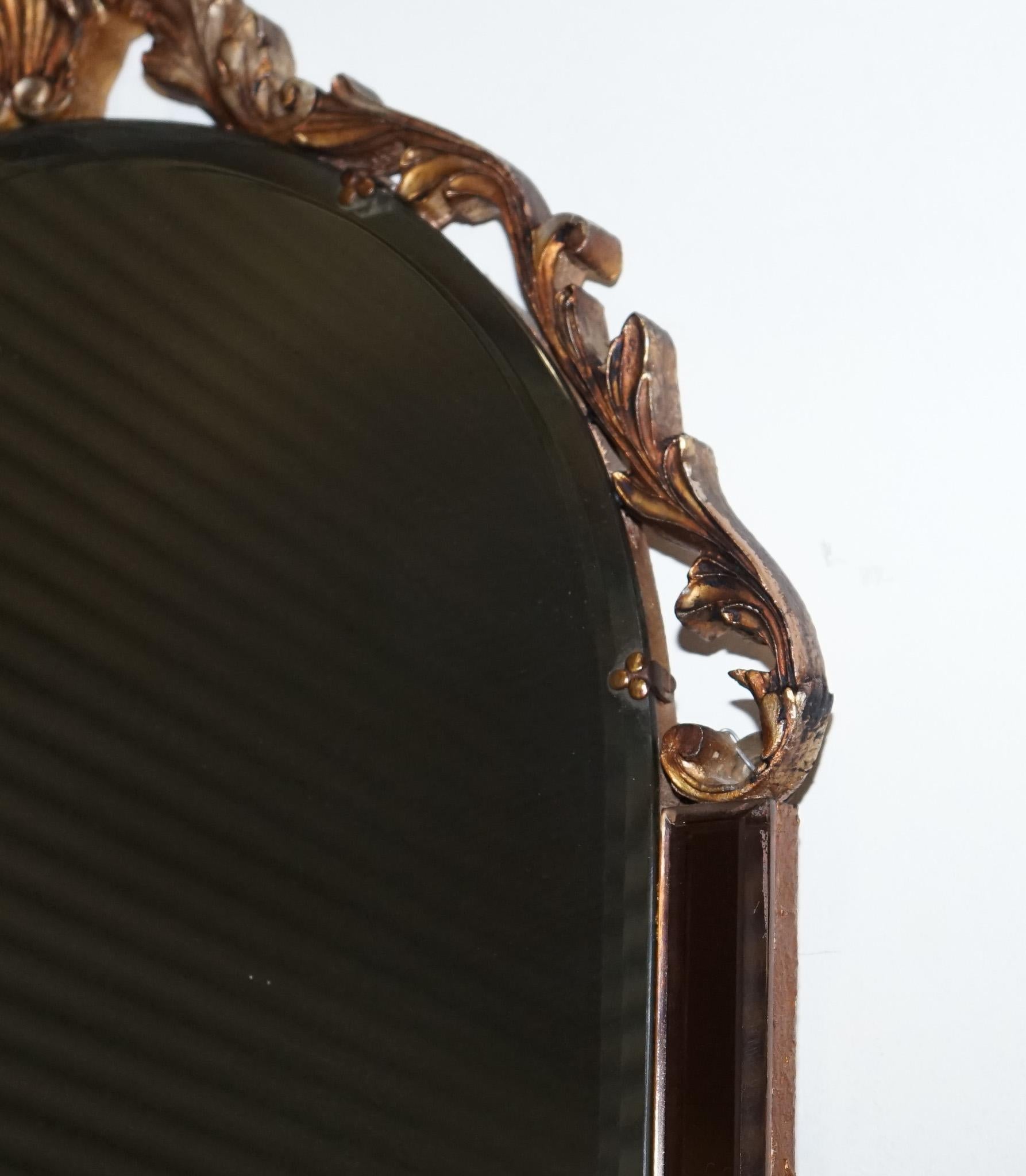 SPECCHIO IN STILE ART DECO ANNI '60 D'EPOCA CON PANNELLI IN VETRO SPORCO DI PESCA DI Atsonea in vendita 8