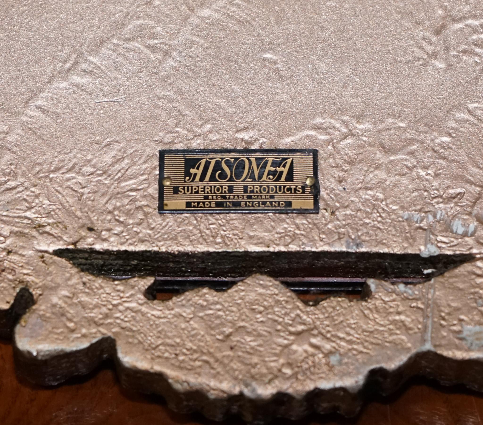 SPECCHIO IN STILE ART DECO ANNI '60 D'EPOCA CON PANNELLI IN VETRO SPORCO DI PESCA DI Atsonea in vendita 9