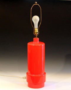 Vintage 1960s Atomic Orange Lamp Mad Men