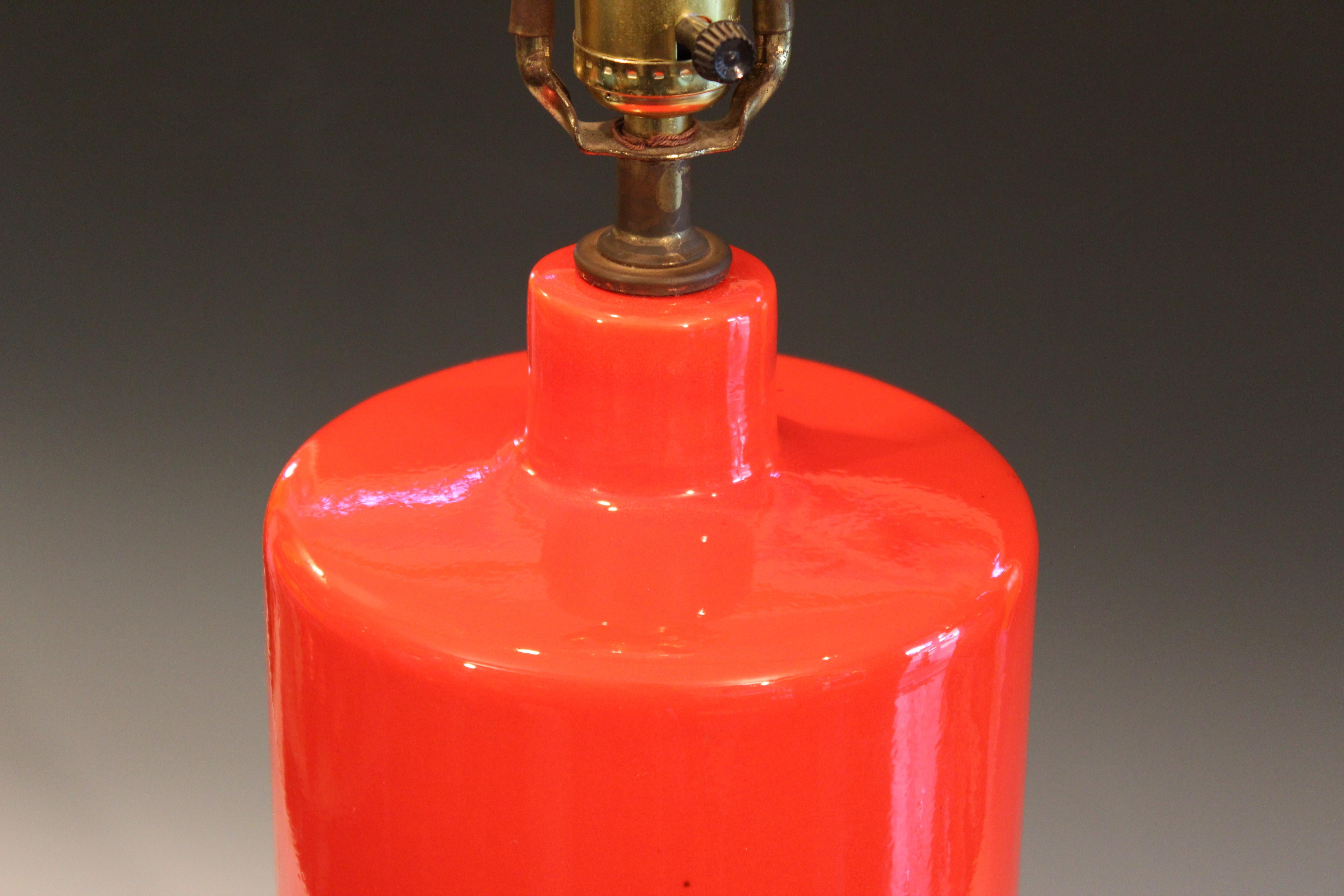 Moulé Lampe orange atomique vintage Mad Men des années 1960