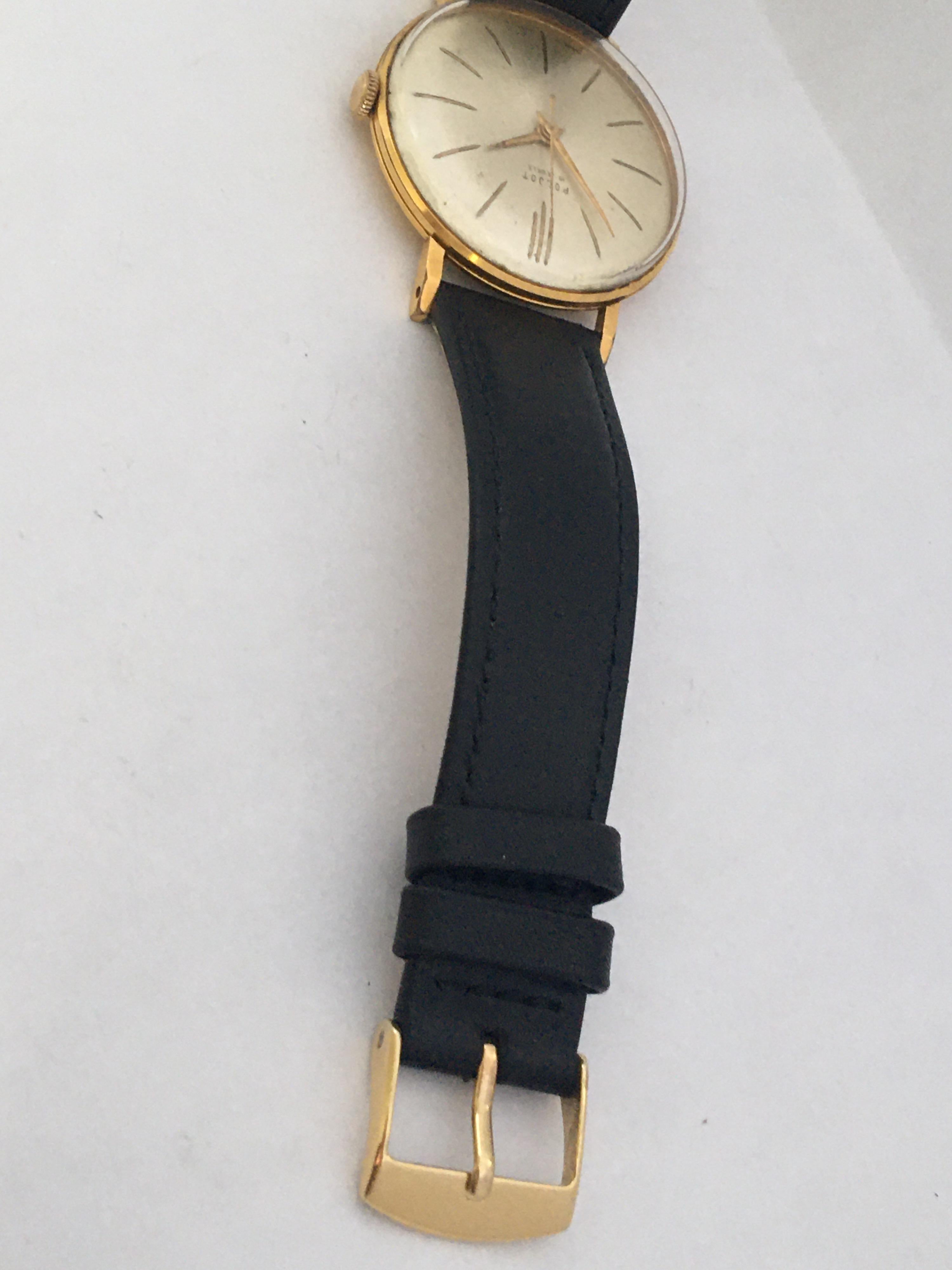 Vintage 1960s Au20 Gold Plate POLJOT Mechanical Watch For Sale 1