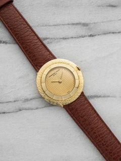 Audemars Piguet Volante vintage des années 1960, or jaune 18 carats, cadran à damier, remontage manuel, 32 mm