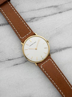 Vintage 1960s Audemars Piguet Ultra Thin 18K Yellow Gold White Dial Manual 32mm