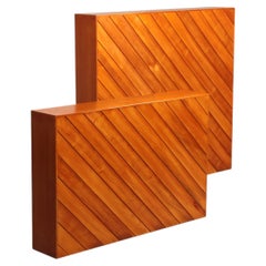 Vintage 1960s Beechwood Room Divider with Elegant Slatted Design