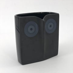 Vintage 1960s Black Owl Vase by Wolf Karnagel Rosenthal Studio Linie, Germany