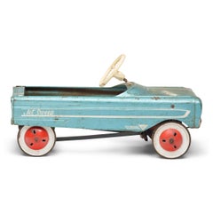 Vintage 1960s Blue Pedal Car Convertible