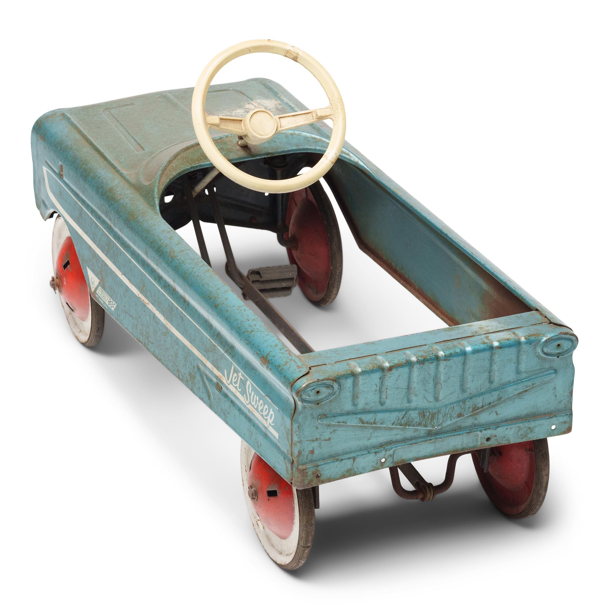 Coche de pedales descapotable azul vintage de los años 60 Moderno de mediados de siglo en venta