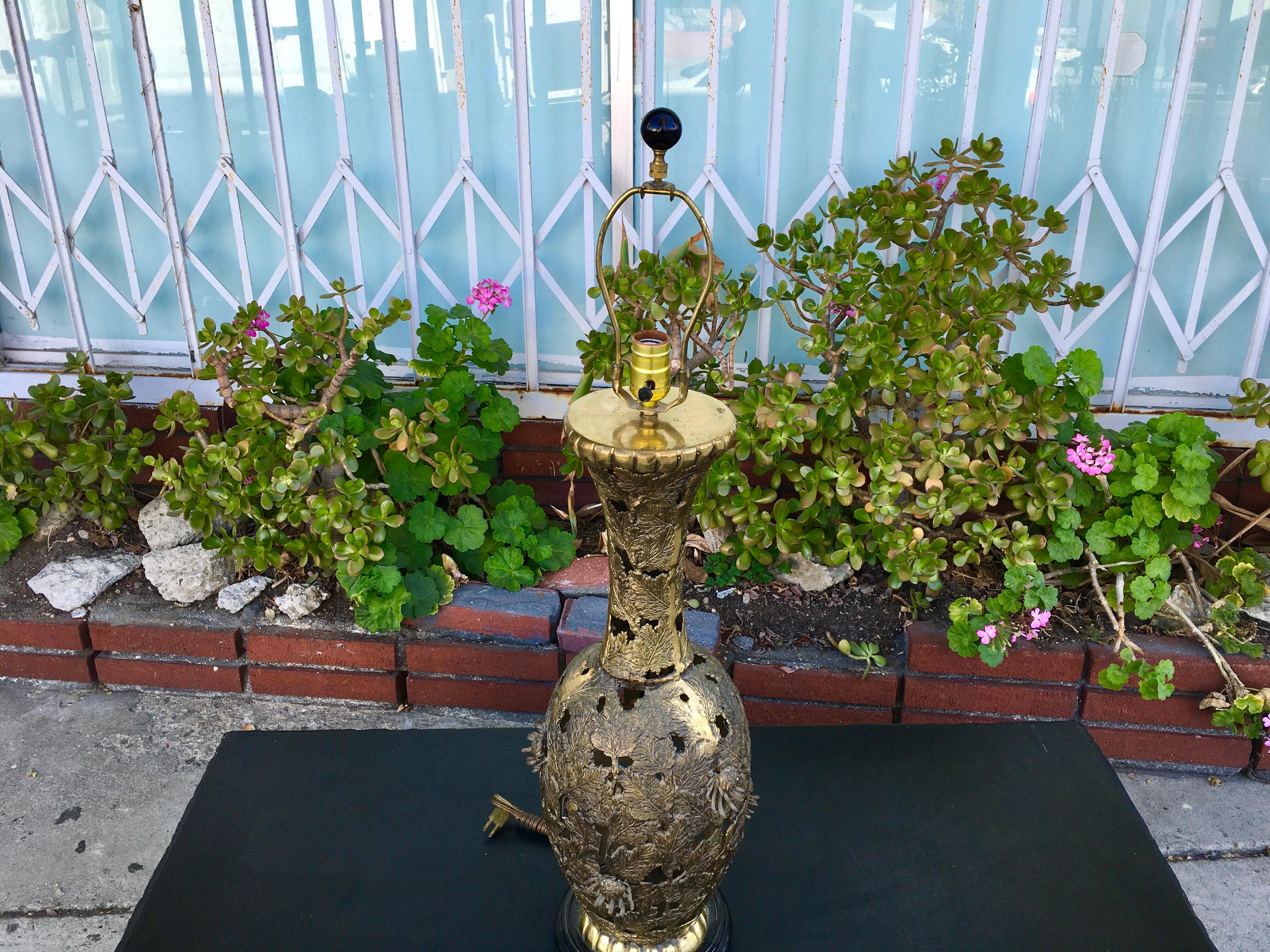 Mid-Century Modern Vintage 1960s Brass Lamp For Sale