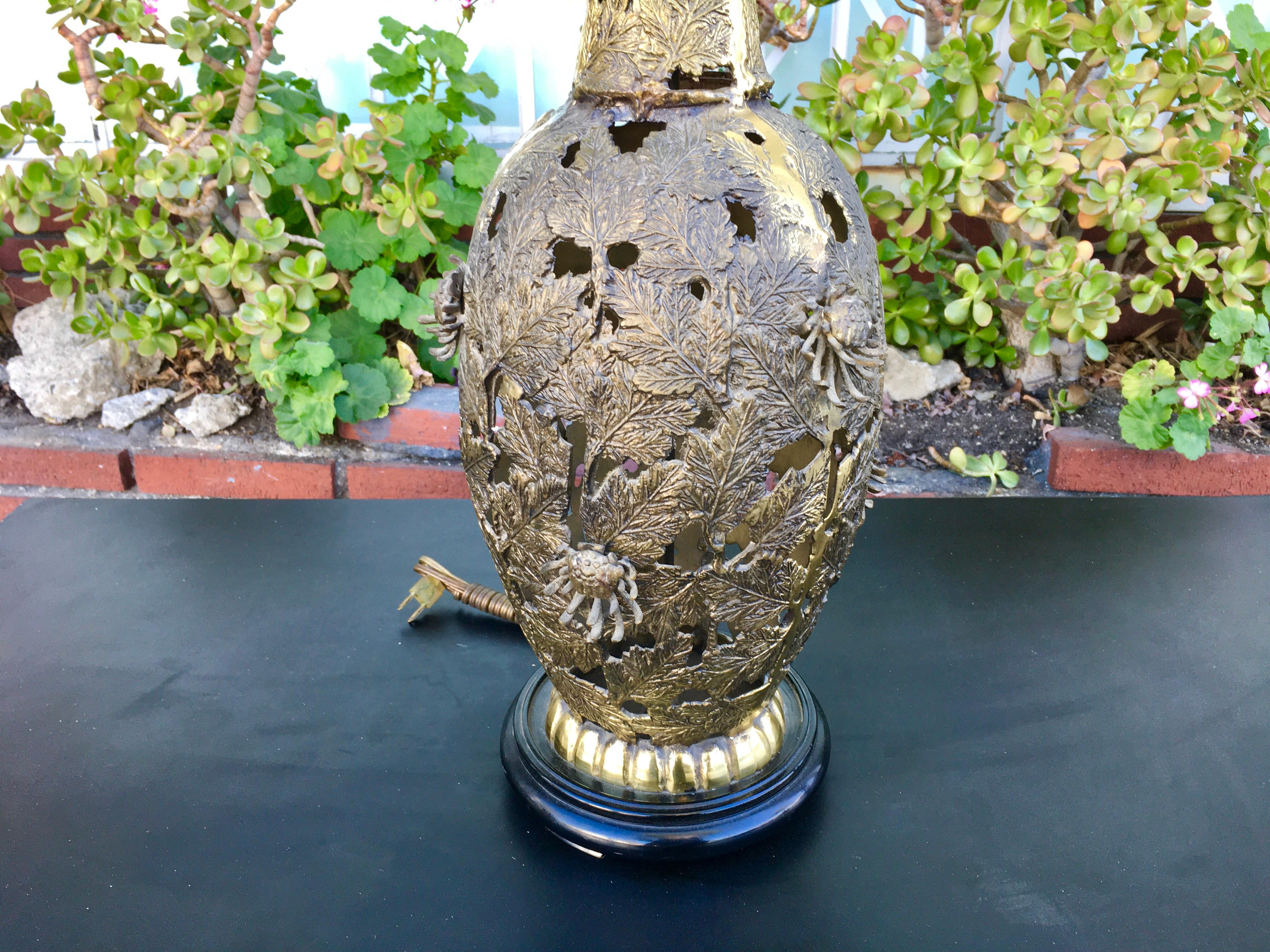 Vintage 1960s Brass Lamp In Good Condition For Sale In North Hollywood, CA