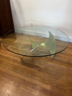 Vintage 1960s Messing Propeller Couchtisch von Knut Hesterberg für Ronald Schmitt