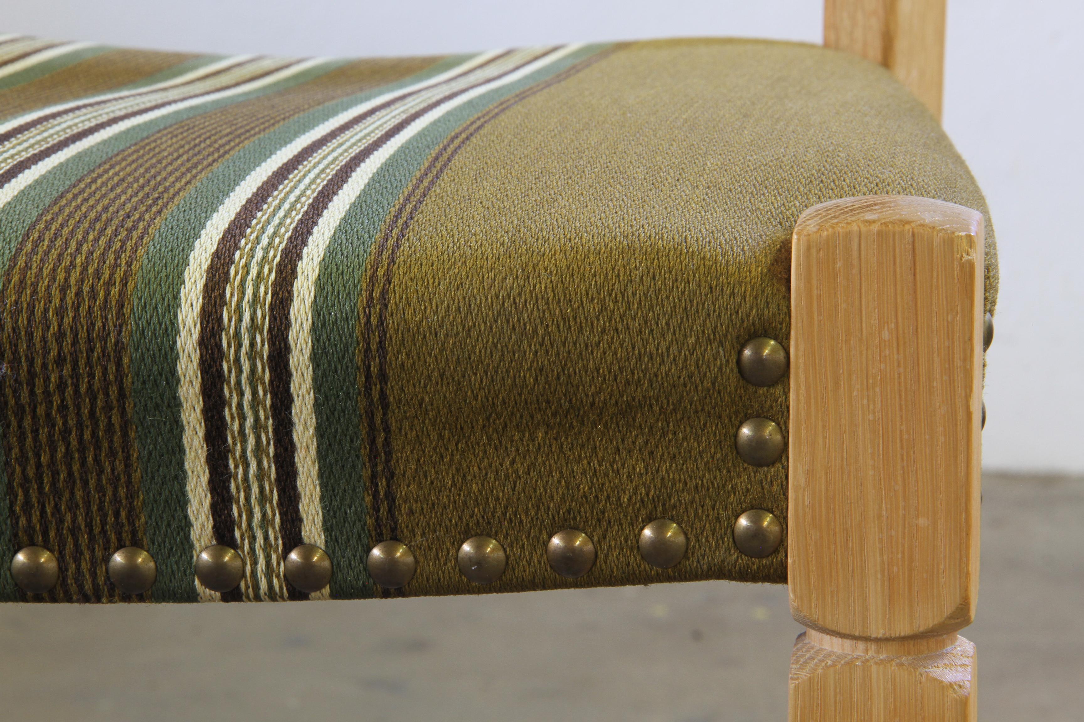 Vintage 1960s, Brualist Danish Modern Oak Dining Chairs by Henning Kjærnulf For Sale 5