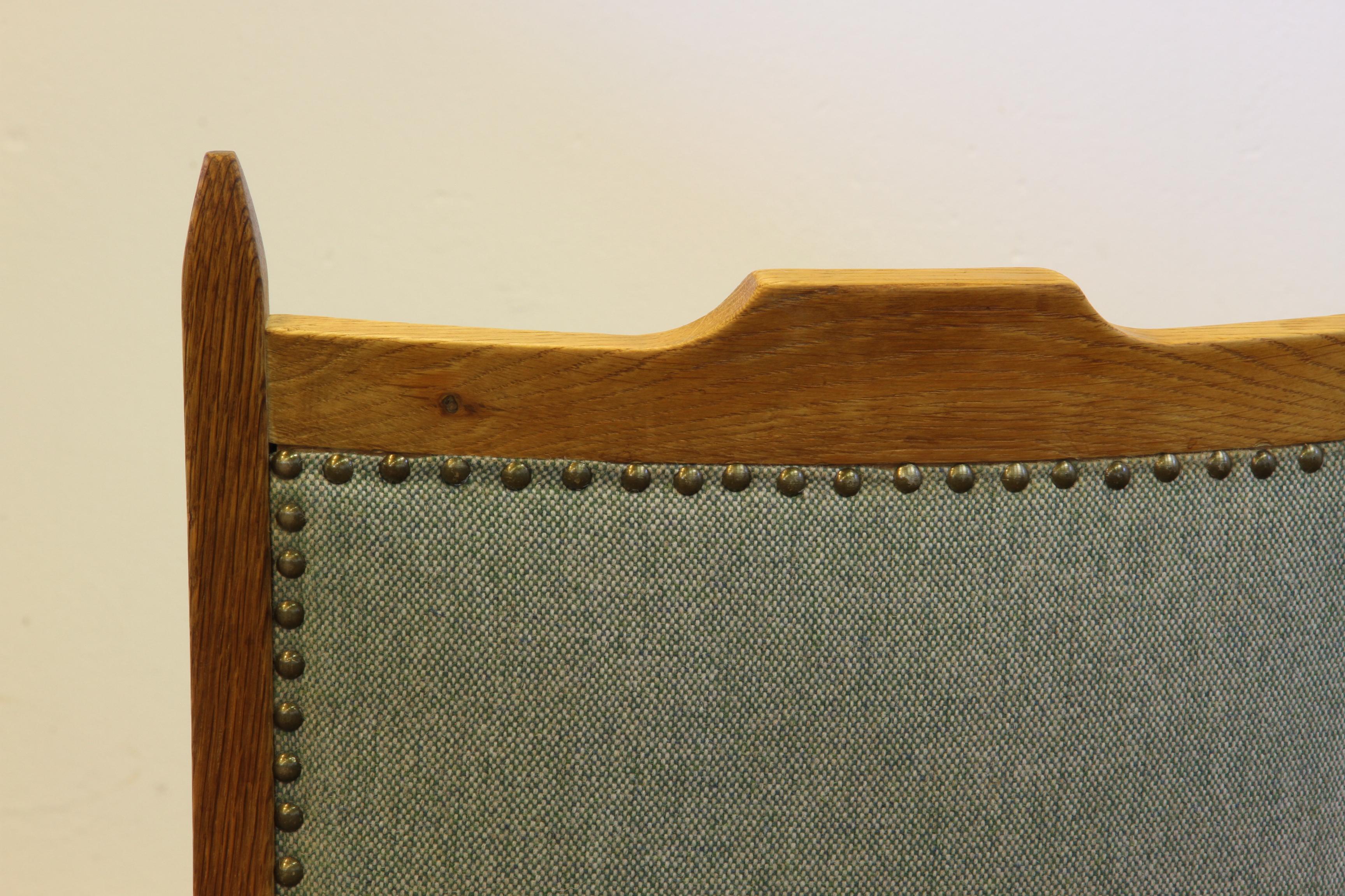 Vintage 1960s Brualist Danish Oak Dining Chairs style of Henning Kjærnulf 6