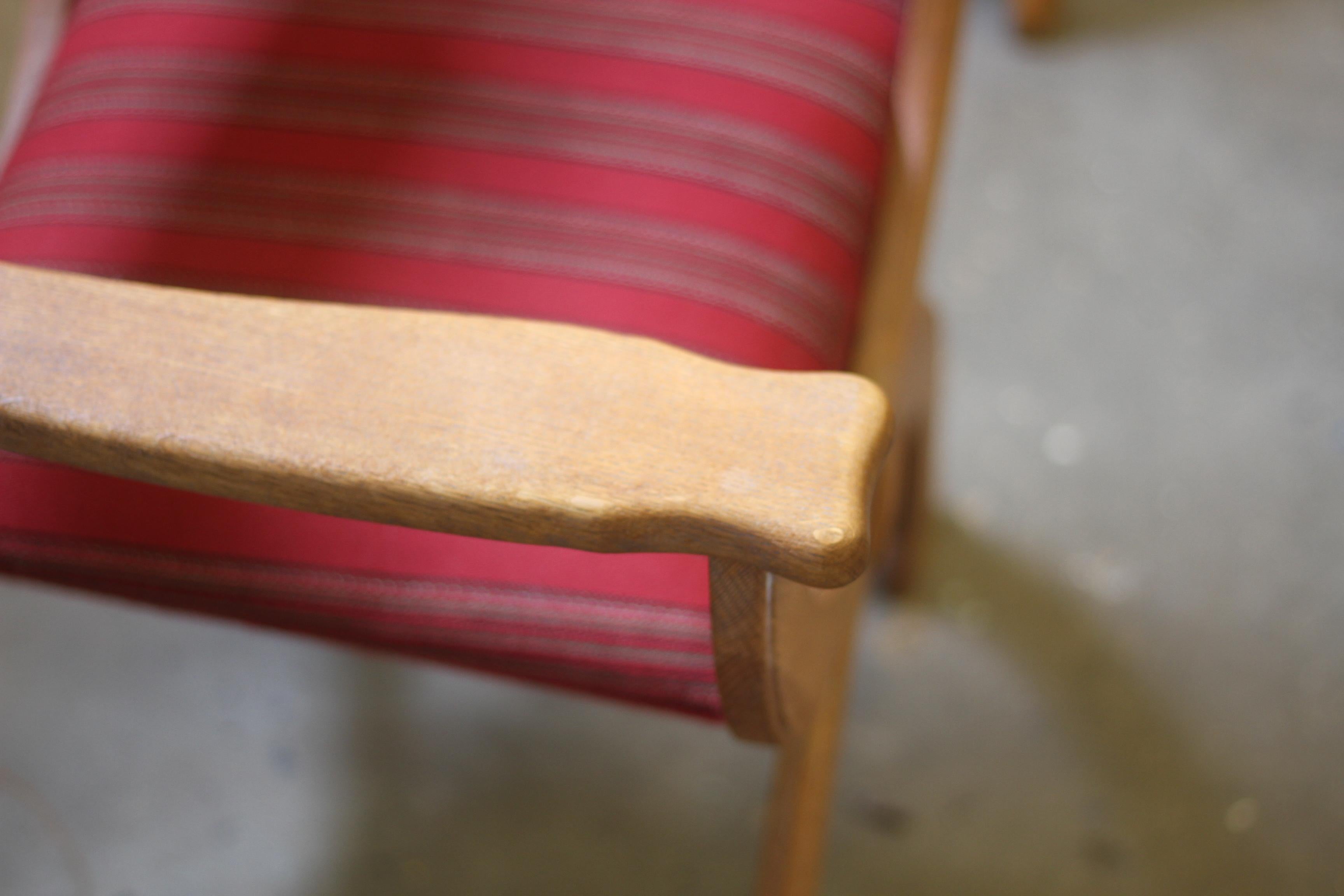 Vintage 1960s Brutalist Kurul ArmChairs in Oak - style of Henning Kjærnulf Denma For Sale 5