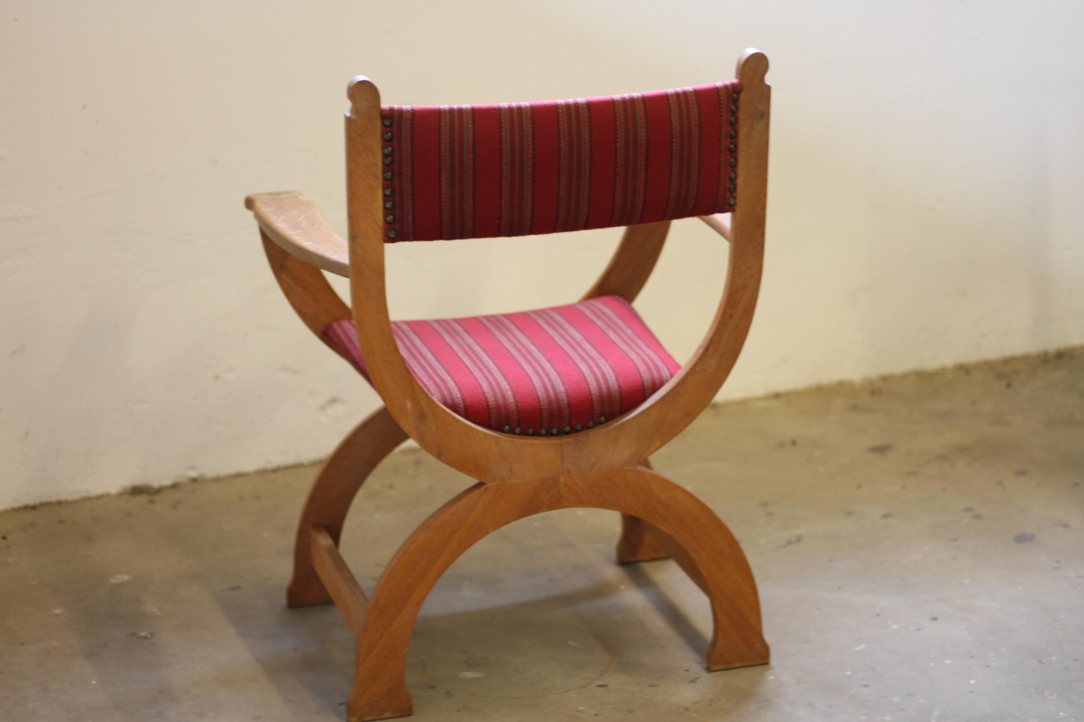Vintage 1960s Brutalist Kurul ArmChairs in Oak - style of Henning Kjærnulf Denma For Sale 6