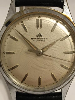 Vintage 1960s Bucherer 17 Jewels Mechanical Watch