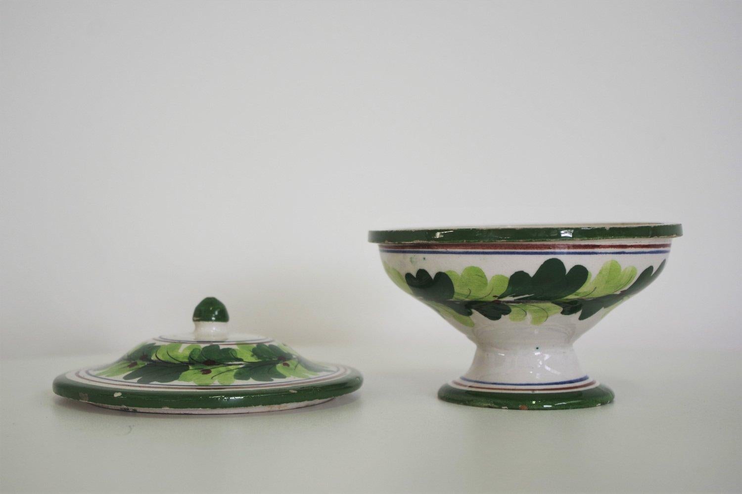 Vintage 1960s Capodimonte Bombonera Porcelana Jarrón - Hecho a mano Masterpiec italiano en venta 2