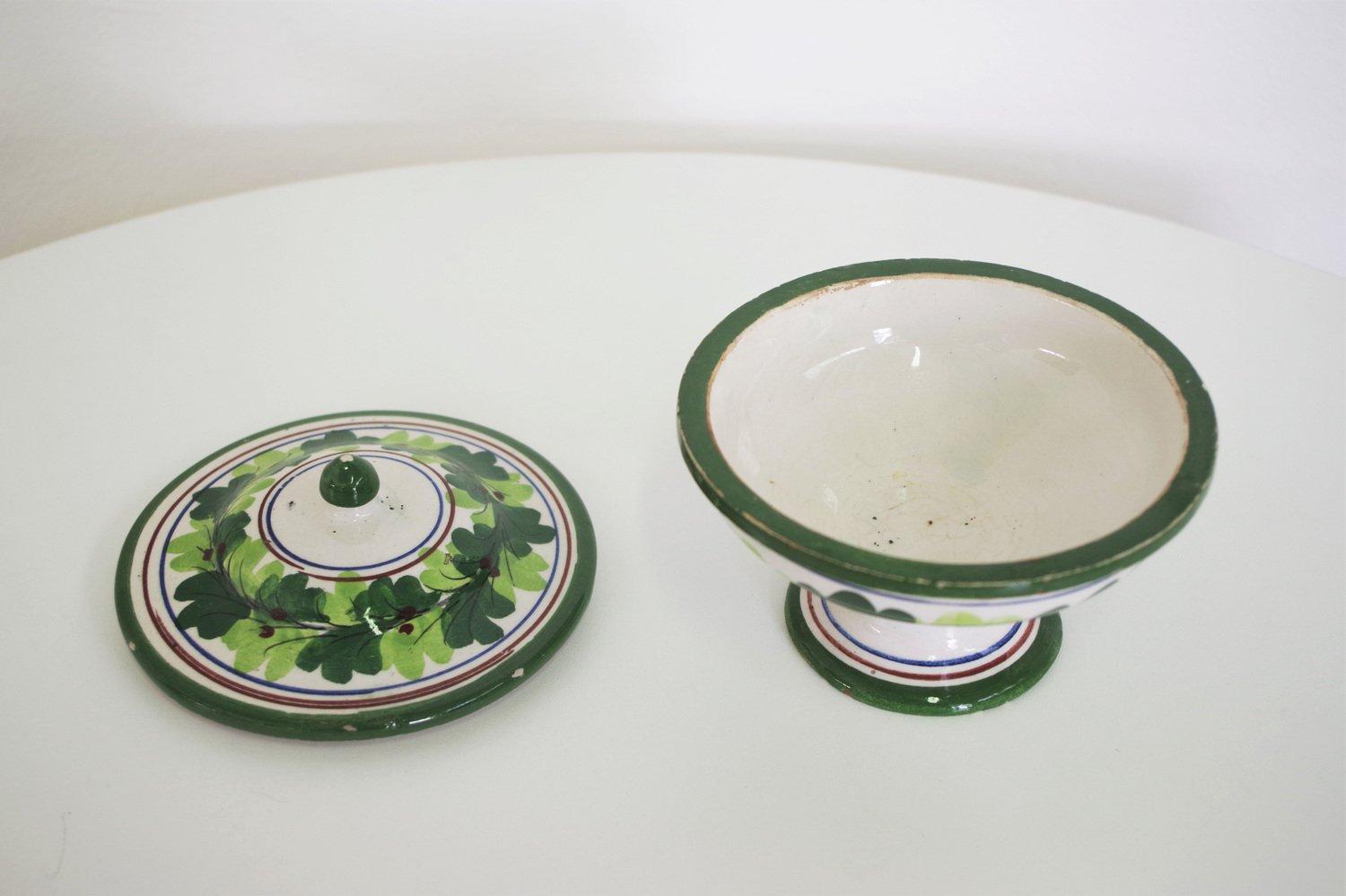 Vintage 1960s Capodimonte Bombonera Porcelana Jarrón - Hecho a mano Masterpiec italiano en venta 3