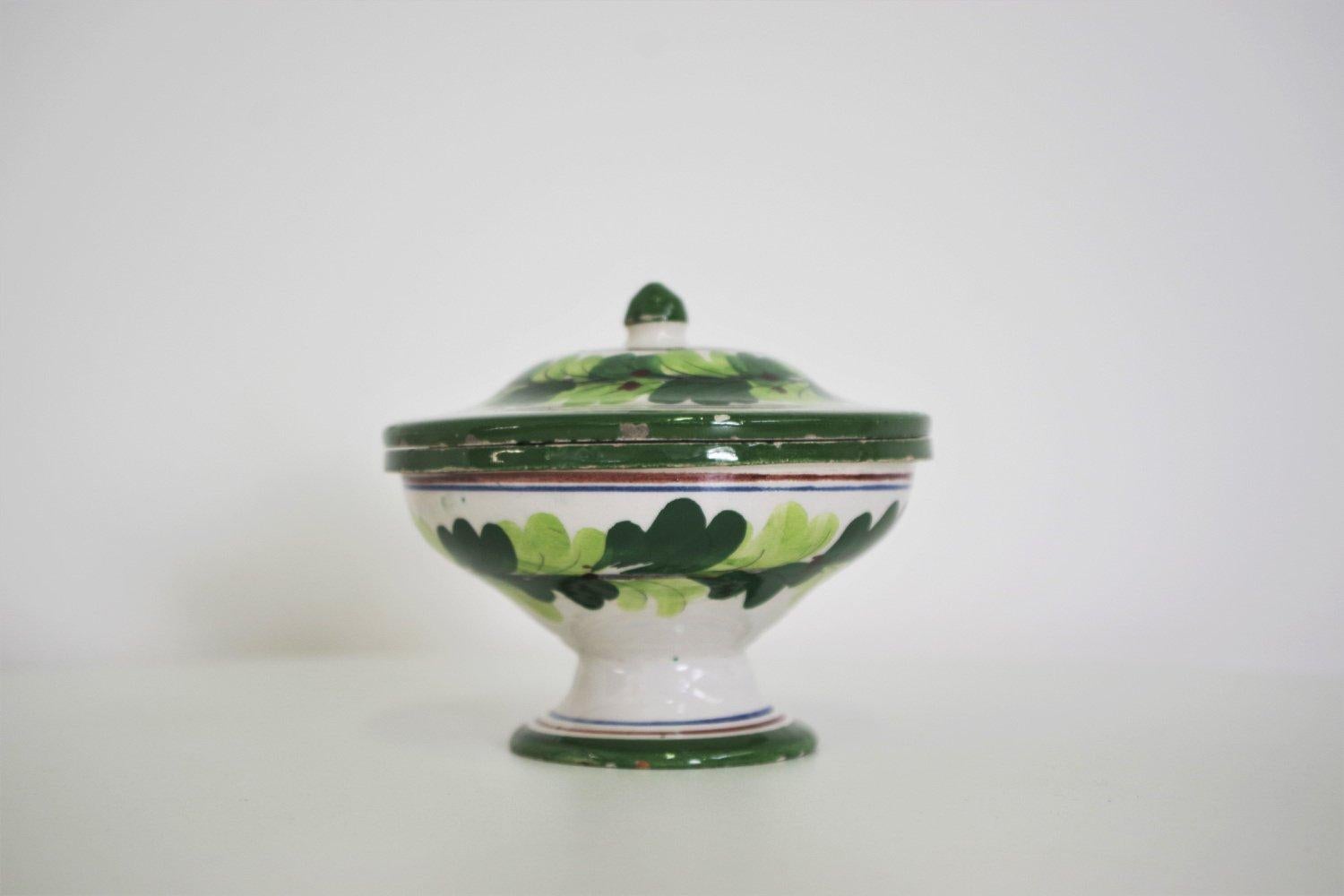 Vintage 1960s Capodimonte Bombonera Porcelana Jarrón - Hecho a mano Masterpiec italiano en venta 4