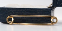 Vintage 1960s Cartier 18K Yellow Gold Safety Pin with French Marks
