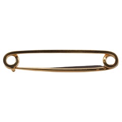 Vintage 1960s Cartier 18K Yellow Gold Safety Pin with French Marks
