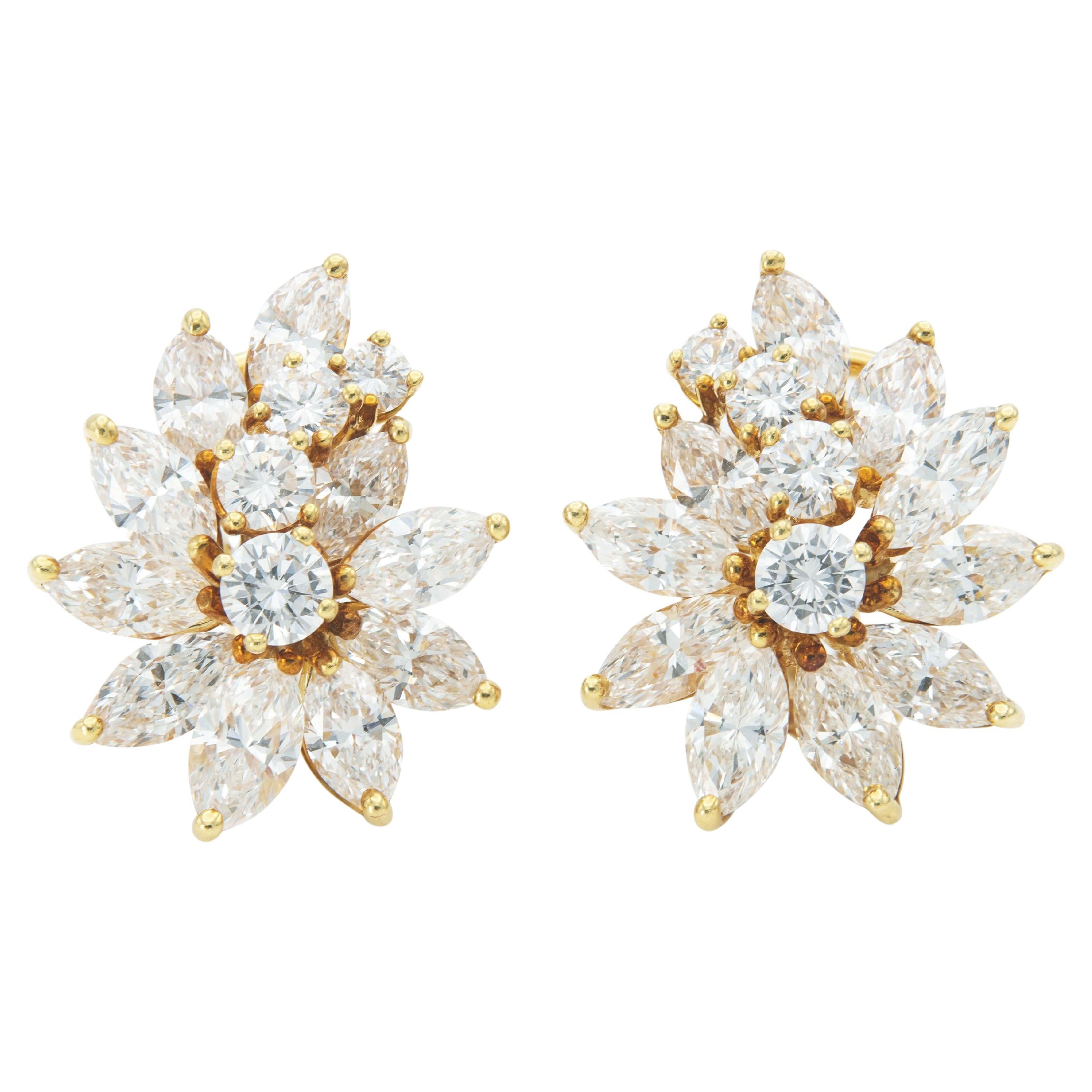 Orecchini a grappolo con diamanti di Cartier, vintage 1960, 8,70 carati