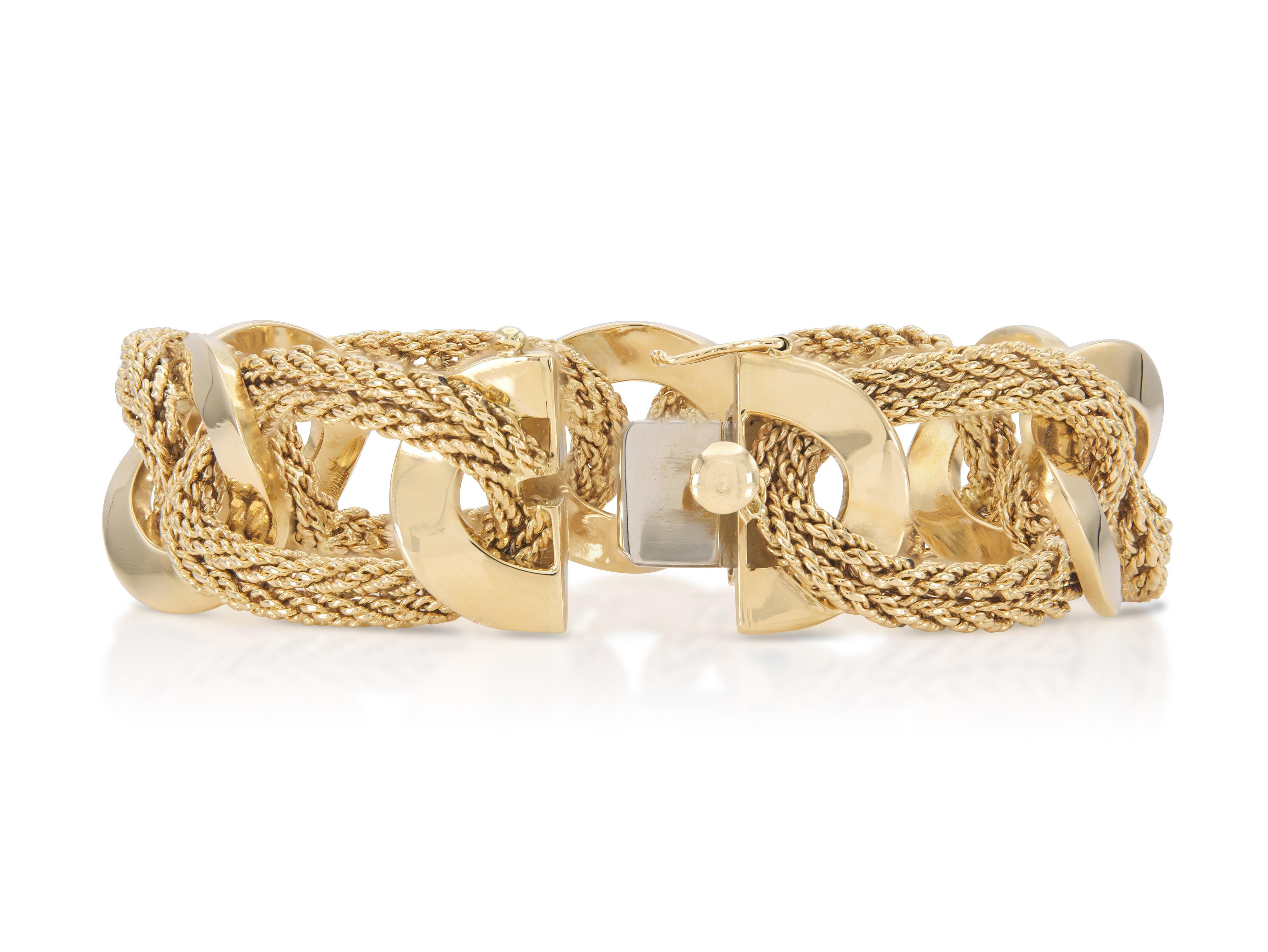 Donna Bracciale a maglie Cartier vintage degli anni '60 in vendita