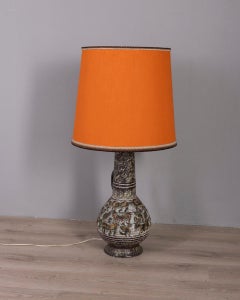 Vintage 1960s ceramic floor lamp, West German design