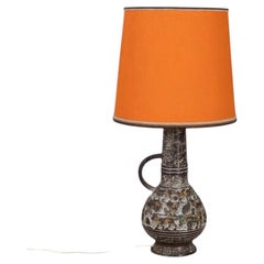 Vintage 1960s ceramic floor lamp, West German design