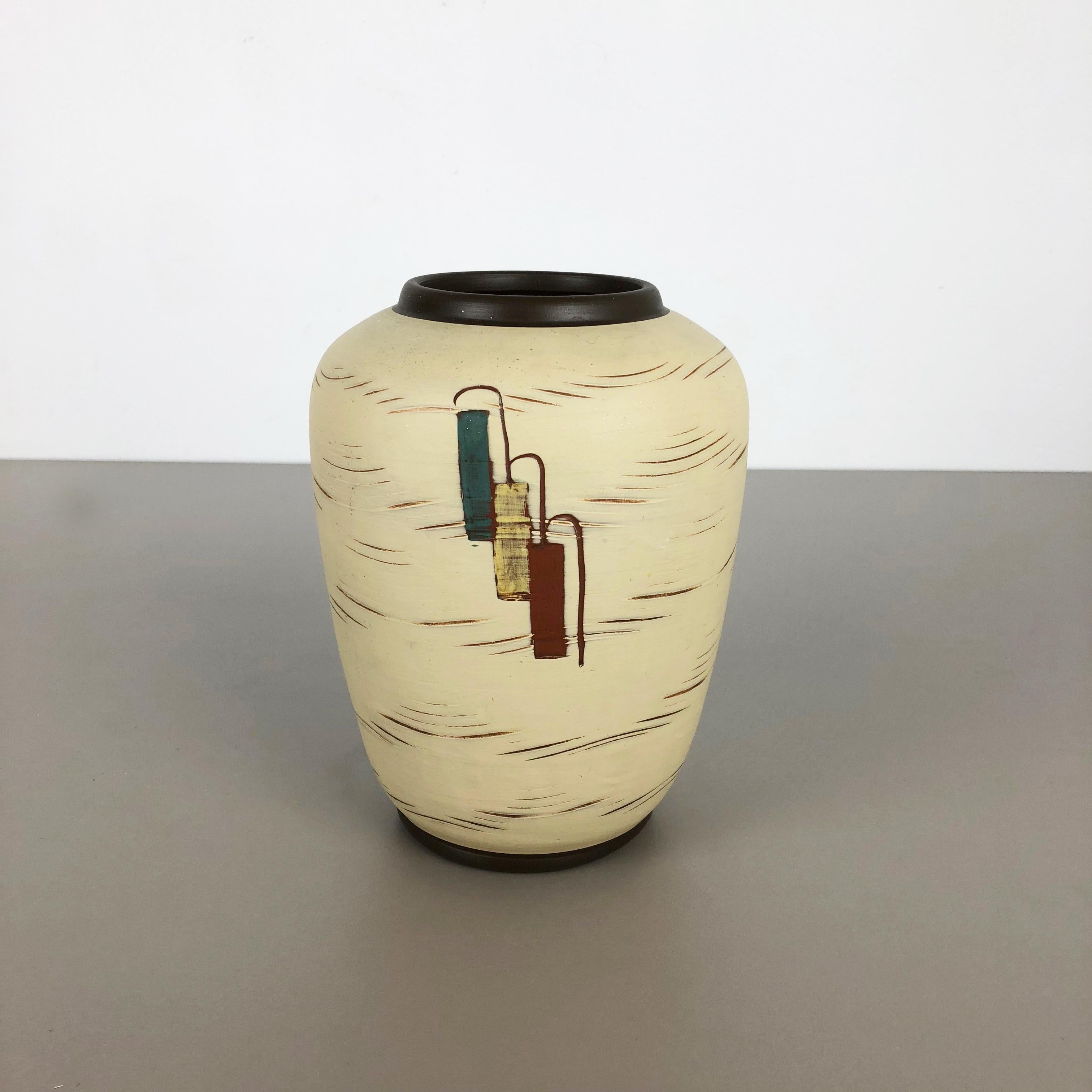Article: Pottery ceramic vase


Producer: Sawa Ceramic, Germany


Design: Franz Schwaderlapp


Decade: 1960s


Description: Original vintage 1960s pottery ceramic vase in Germany. High quality German production with a nice abstract