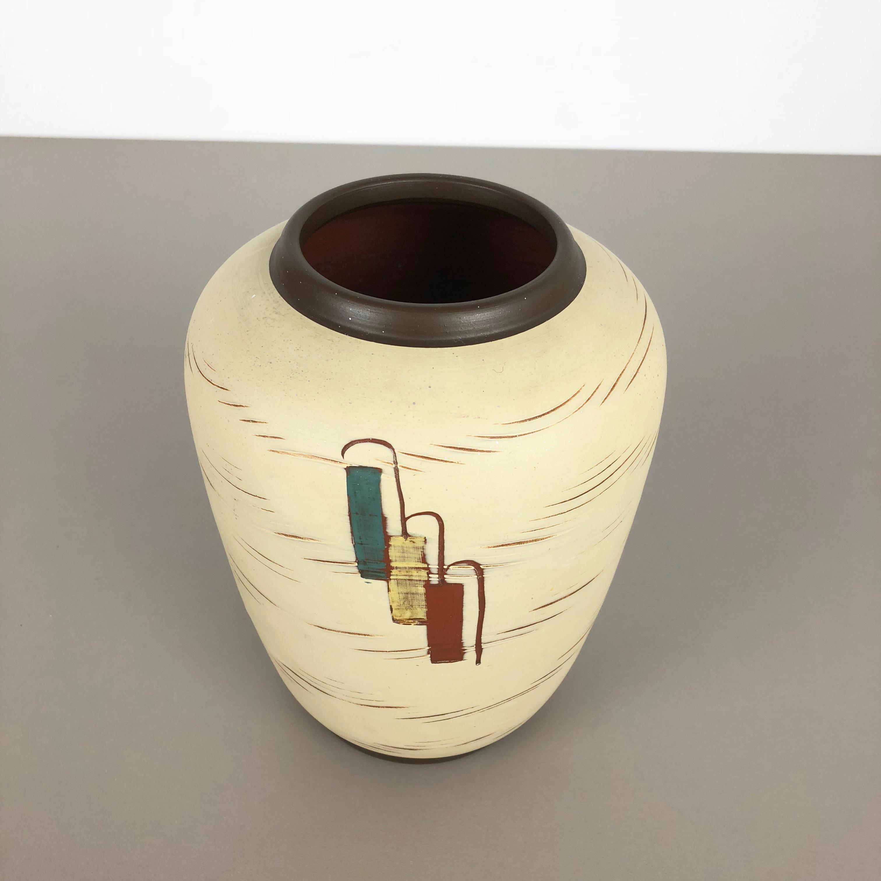 Vintage 1960s Ceramic Pottery Vase by Sawa Ceramic Franz Schwaderlapp, Germany In Good Condition For Sale In Kirchlengern, DE