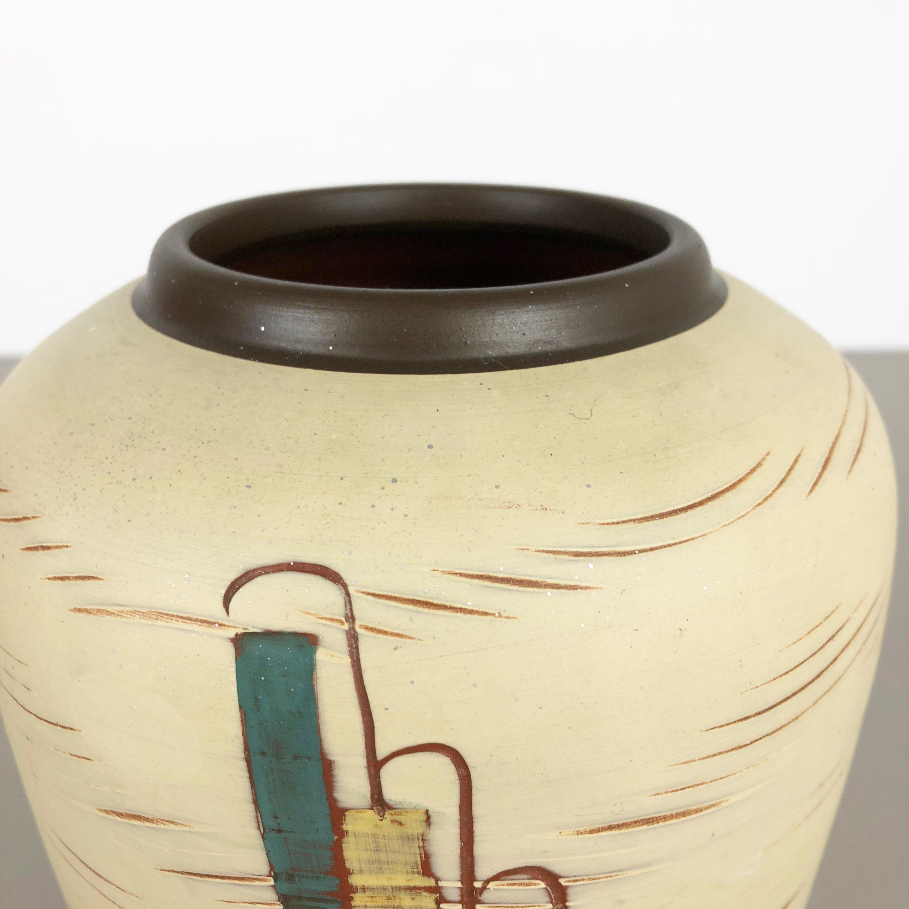 20th Century Vintage 1960s Ceramic Pottery Vase by Sawa Ceramic Franz Schwaderlapp, Germany For Sale