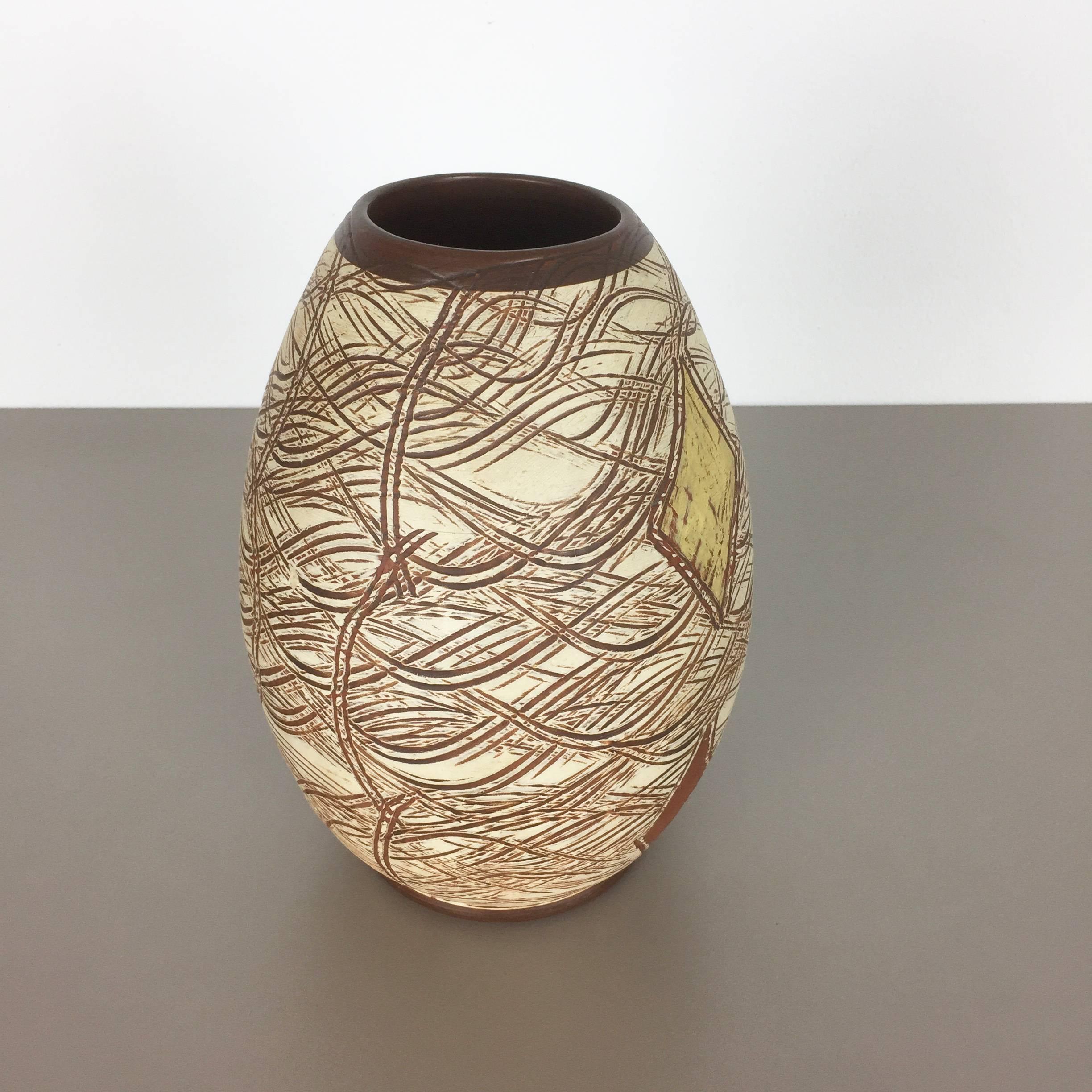Céramique Vase en céramique vintage des années 1960 par Sawa Ceramic Franz Schwaderlapp, Allemagne en vente