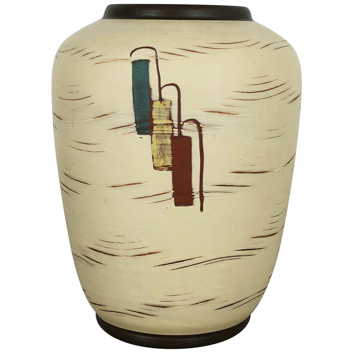 Vintage 1960s Ceramic Pottery Vase by Sawa Ceramic Franz Schwaderlapp, Germany