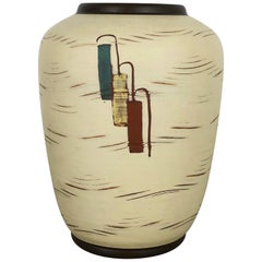 Vintage 1960s Ceramic Pottery Vase by Sawa Ceramic Franz Schwaderlapp, Germany
